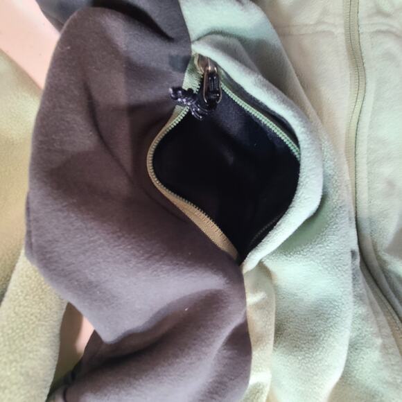 REI Polartec Zip Fleece Jacket Pistachio Green & Black Size M Gorp Gorpcore 2752 - Picture 4 of 10